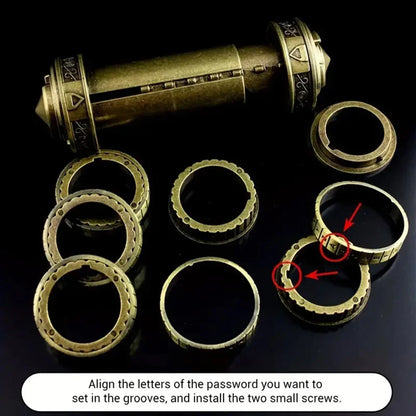 Leonardo Da Vinci Code lock Toys Metal Cryptex Locks for Wedding Gifts Valentine's Day Gifts
