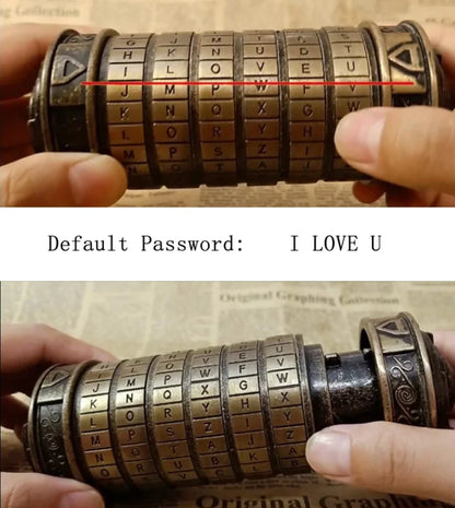White Da Vinci Code lock Toys Metal Cryptex for Wedding Gifts Valentine's Day Gift Password Escape Room Props Gift Fast Delivery