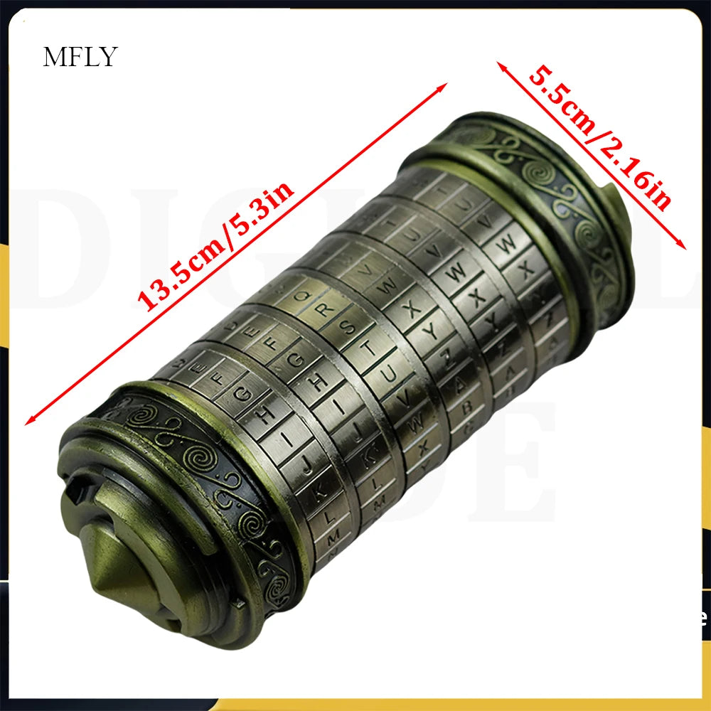 Leonardo Da Vinci Code lock Toys Metal Cryptex Locks for Wedding Gifts Valentine's Day Gifts