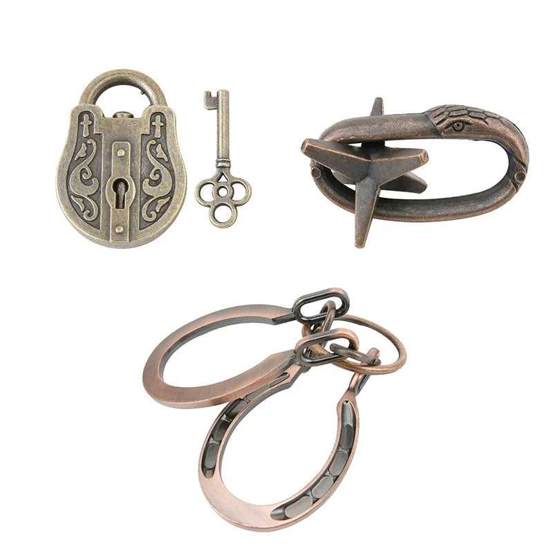 Creative Classic IQ Metal Brain Teaser Magic Baffling Puzzles Game Toys for Children Adults Funny Kids Gifts