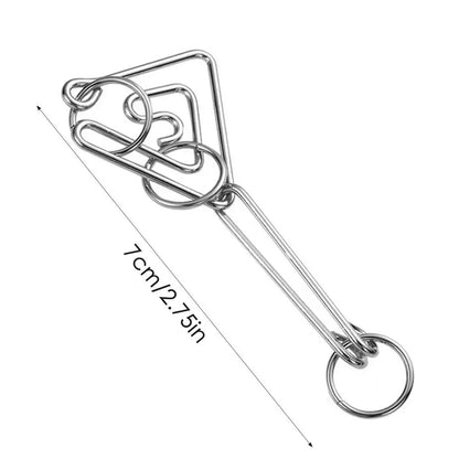 Montessori IQ Mind Brain Teaser Metal Wire Brain Teaser Puzzles Children Adults Interactive Game Reliever Educational Toys