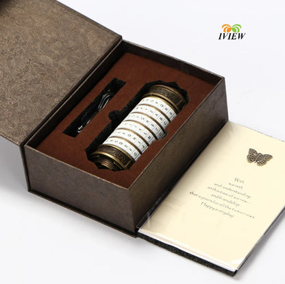 White Da Vinci Code lock Toys Metal Cryptex for Wedding Gifts Valentine's Day Gift Password Escape Room Props Gift Fast Delivery