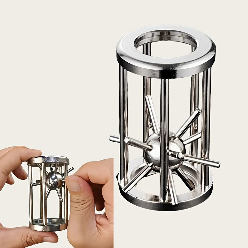Stainless Steel Cage Challenge Game - Adult Complex Multi Layer Puzzle Toy, Ideal Gift for Birthday，Perfect Party  Accessories