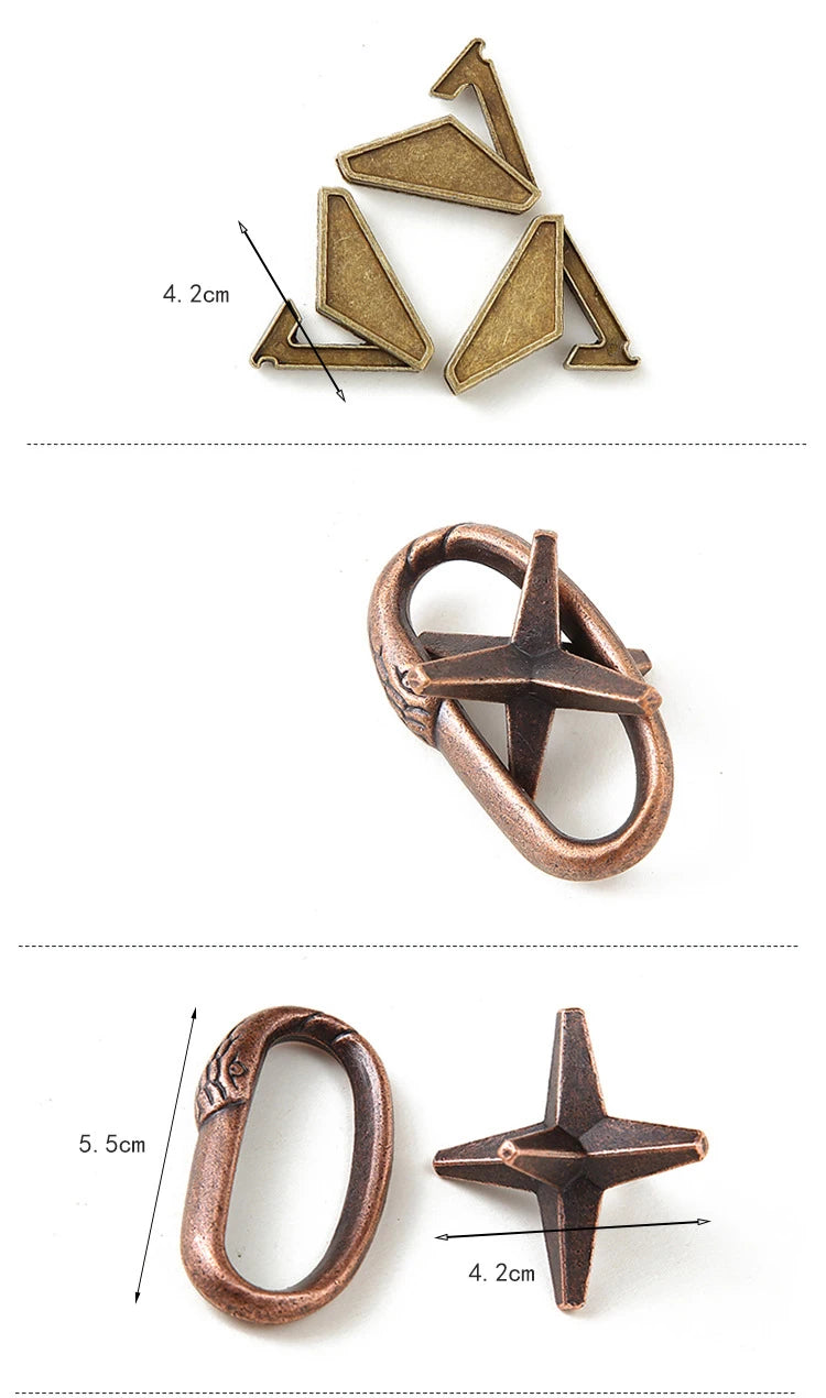 Creative Classic IQ Metal Brain Teaser Magic Baffling Puzzles Game Toys for Children Adults Funny Kids Gifts