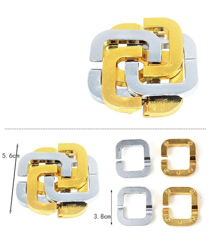Creative Classic IQ Metal Brain Teaser Magic Baffling Puzzles Game Toys for Children Adults Funny Kids Gifts