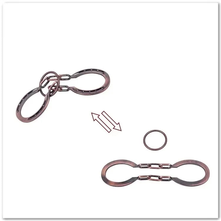 Creative Classic IQ Metal Brain Teaser Magic Baffling Puzzles Game Toys for Children Adults Funny Kids Gifts