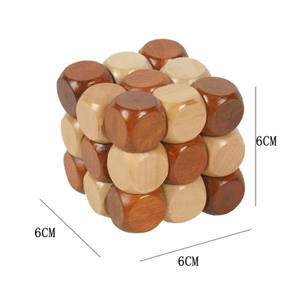 Snake Cube Twist Puzzle LuBan Lock Children Educational Intellectual Toys Wooden Brain Teasers For Kids Adults Best Gifts