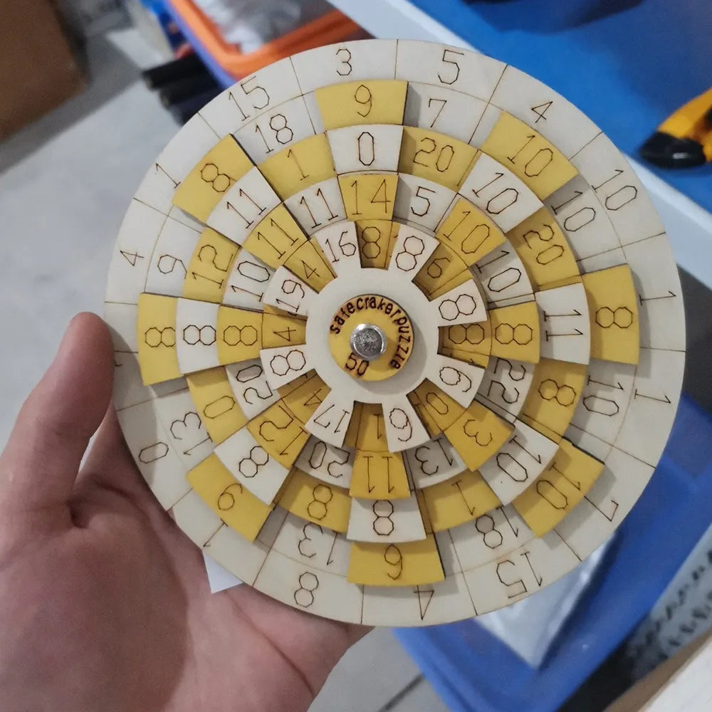 IQ Test Wooden Digital Puzzle Turntable Loop Puzzles Huarong Road Number Puzzle Mind Logic Brain Teasers Secret Box Puzzle