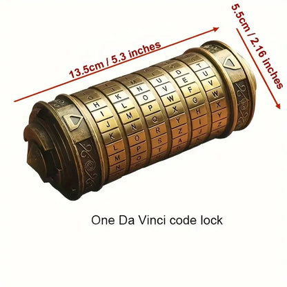 Leonardo Da Vinci Code lock Toys Metal Cryptex Locks for Wedding Gifts Valentine's Day Gifts