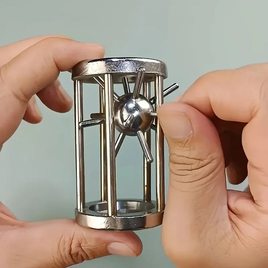Stainless Steel Cage Challenge Game - Adult Complex Multi Layer Puzzle Toy, Ideal Gift for Birthday，Perfect Party  Accessories