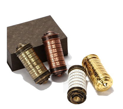 White Da Vinci Code lock Toys Metal Cryptex for Wedding Gifts Valentine's Day Gift Password Escape Room Props Gift Fast Delivery