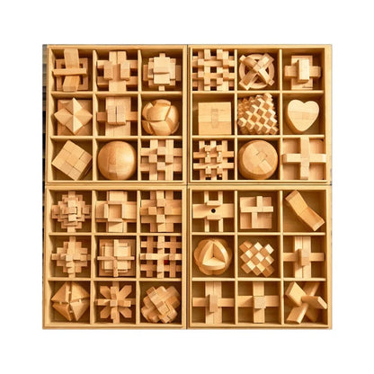 IQ Brain Teaser Kong Ming Lock Lu Ban Lock 3D Puzzle Kids Toys Baby Game Puzzle Toys Interlocking Educational Toys For Children
