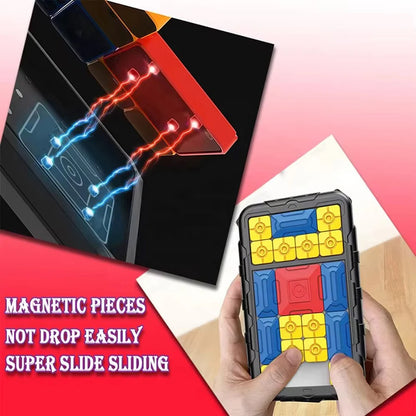 Slide Block Brain Game Challenge Huarong Road Brain Teaser Sliding Puzzles Logical Thinking Interactive Toy Board Game Kid Gift