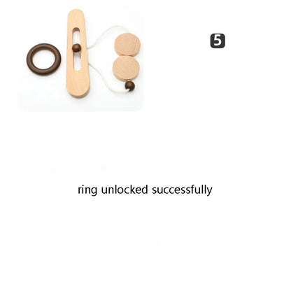 Intelligent Unlock Toy Kong Ming Lock Brain Teaser Iq Puzzles Wooden Toys Montessori Children Adult Decompression Thinking Games