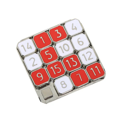 1-15 Metal Number Slide Puzzle Brain Puzzle Games Exercise The Brain Educational Toy Developing for Children Huarong Road Toys