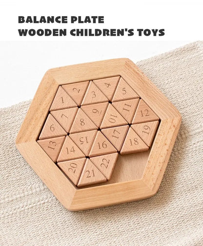 Wooden Hexagon Klotski Puzzle Hexagonal Puzzles Intelligence Toys For Kids Thinking Game Brain Teaser Toys