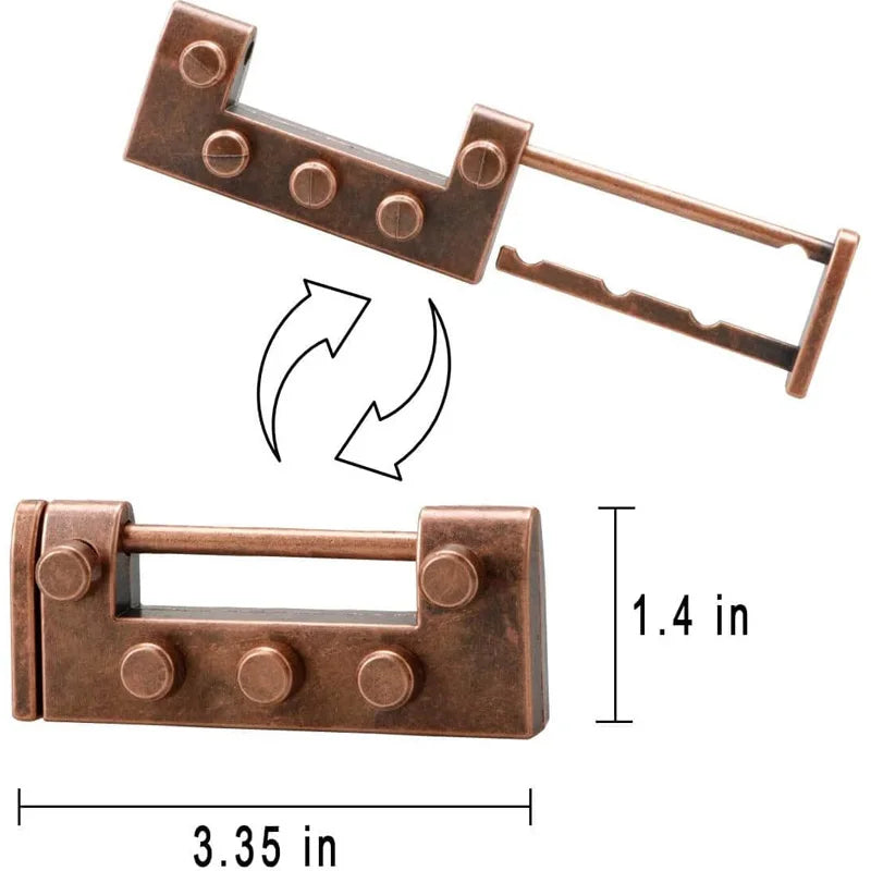 3PCS Highly Difficult Brain Teaser Puzzle Metal IQ Challenge Games Educational Toys For Kids Adults Juegos De Ingenio Metalico