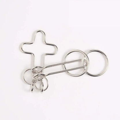 Interlock Toys Children And Adults Brainteasers Games Interactive Games 3D Metal Puzzle Developmental Toys Brain Teaser Puzzles