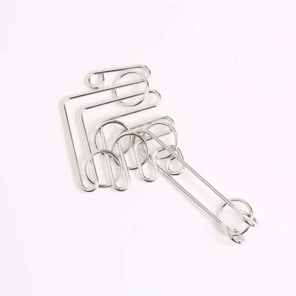 3D Metal Puzzle IQ Mind Brain Teaser Intelligence Buckle Interlock Unloop Toys Kong Ming Lock Game for Adult Kids