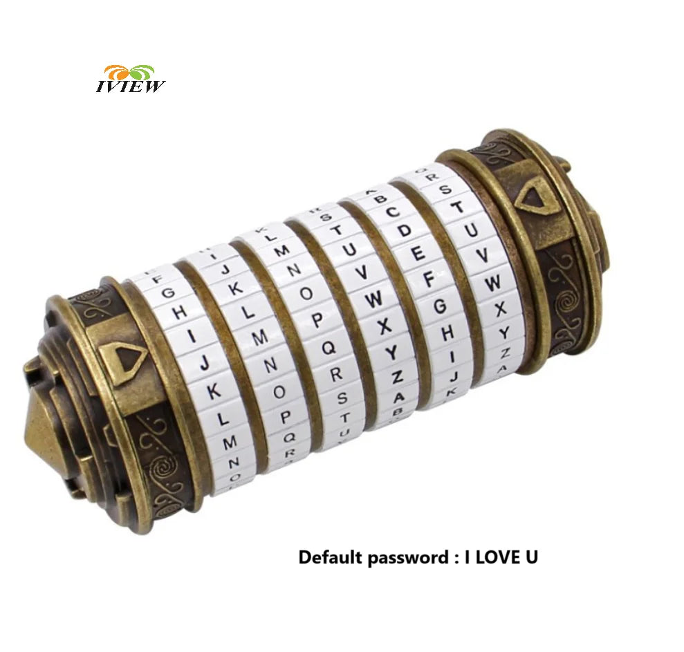 White Da Vinci Code lock Toys Metal Cryptex for Wedding Gifts Valentine's Day Gift Password Escape Room Props Gift Fast Delivery