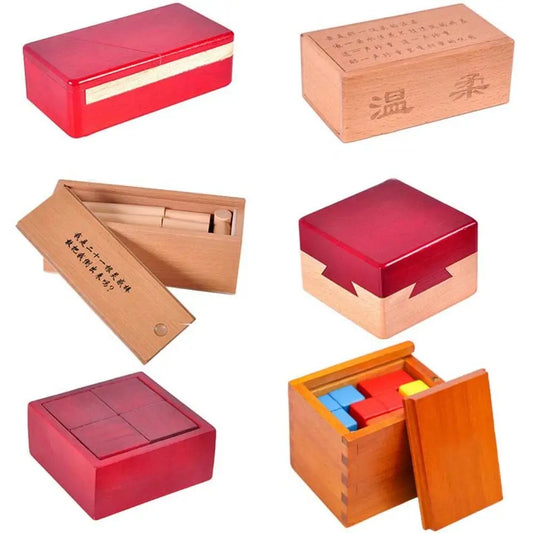 Unlock Wooden Brain Teaser Puzzle Opening Puzzle Box Luban Lock IQ Puzzle Mind Brain Teaser 3D Wooden 3D Wooden Puzzles