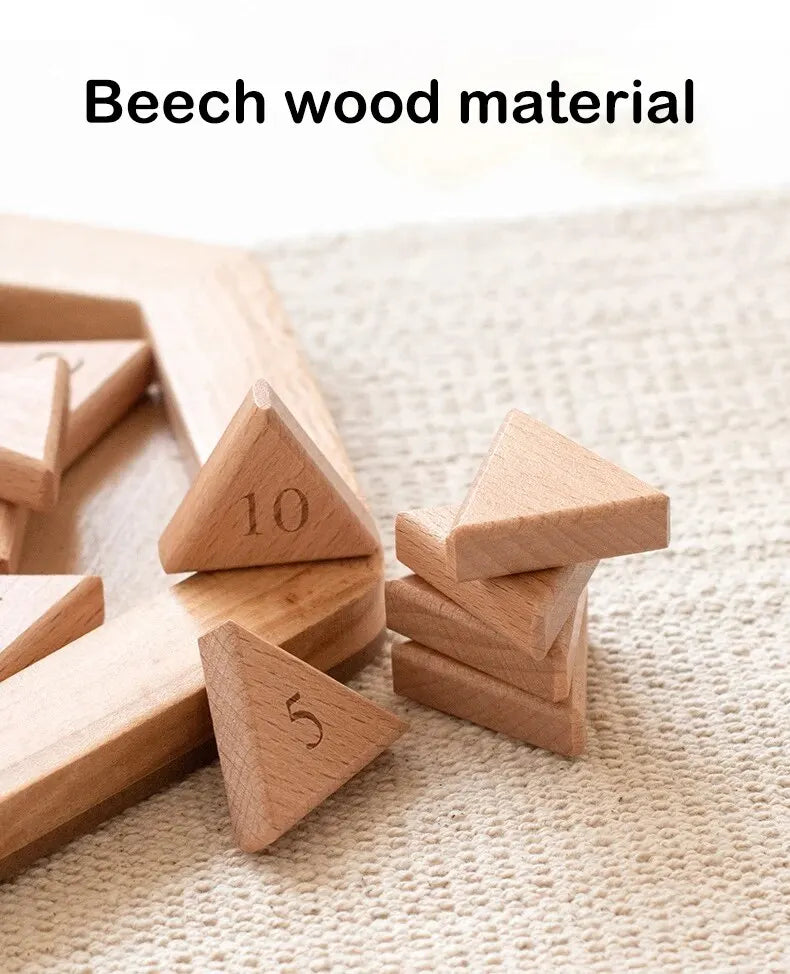 Wooden Hexagon Klotski Puzzle Hexagonal Puzzles Intelligence Toys For Kids Thinking Game Brain Teaser Toys