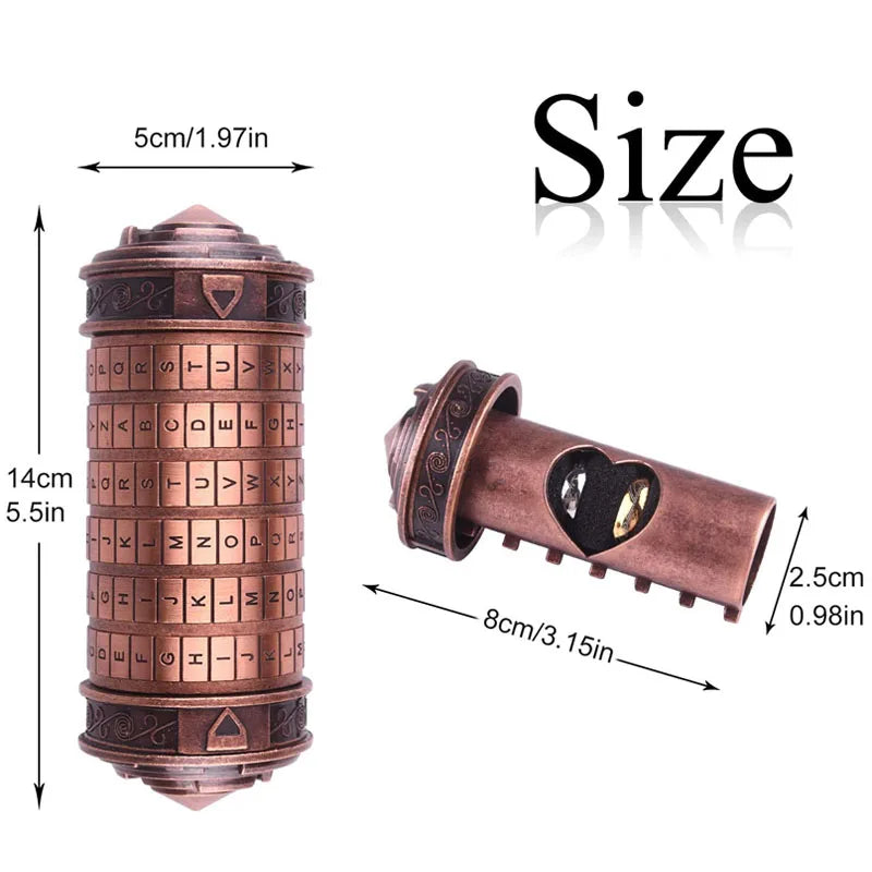 Cryptex Da Vinci Code Puzzle Box With Hidden Compartment For Money Rings Jewelry Creative Romantic Birthday Gifts