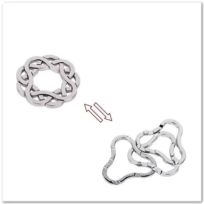 Creative Classic IQ Metal Brain Teaser Magic Baffling Puzzles Game Toys for Children Adults Funny Kids Gifts
