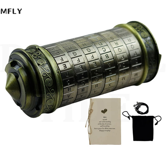 Code Toys Metal Cryptex Locks Da Vinci Educational Toys Valentine'S Day Gift Wedding Gifts Mother'S Day Letter Password Escape