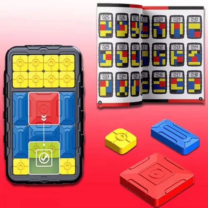 Slide Block Brain Game Challenge Huarong Road Brain Teaser Sliding Puzzles Logical Thinking Interactive Toy Board Game Kid Gift
