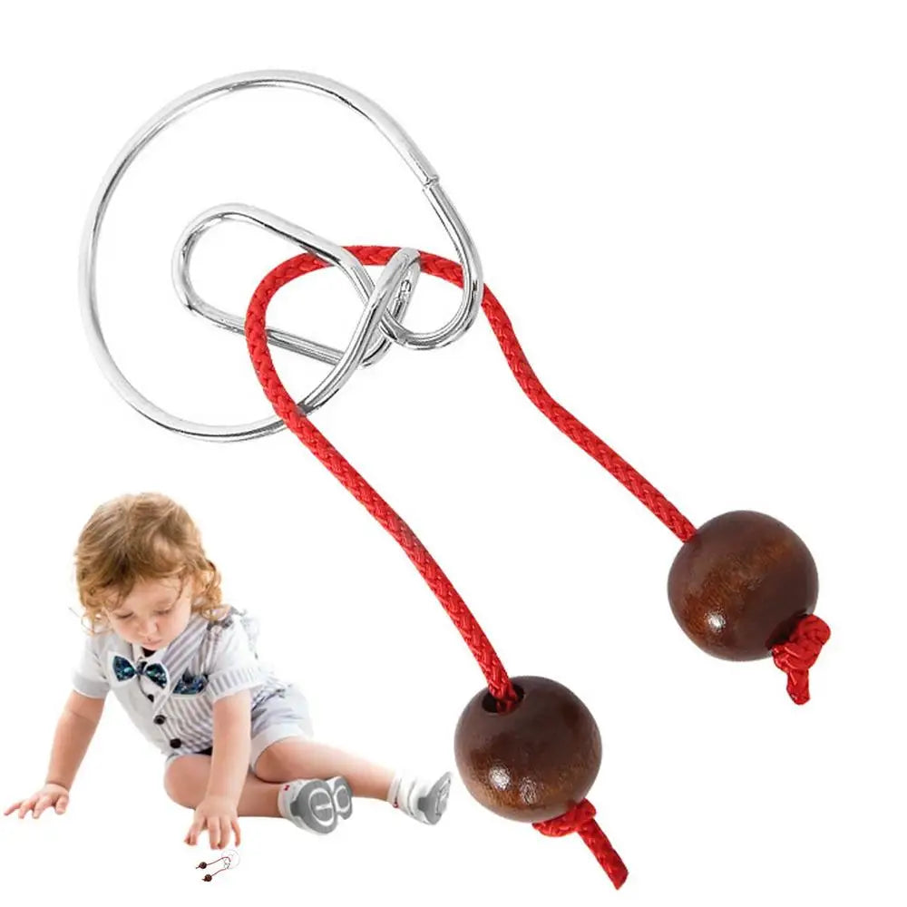 Montessori IQ Mind Brain Teaser Metal Wire Brain Teaser Puzzles Children Adults Interactive Game Reliever Educational Toys