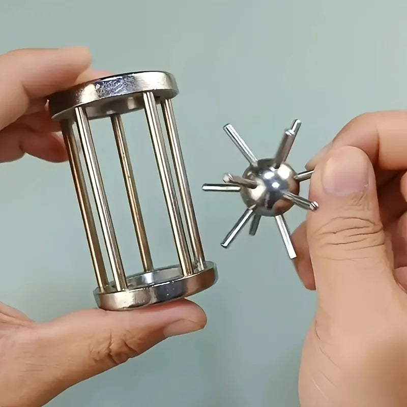 Stainless Steel Cage Challenge Game - Adult Complex Multi Layer Puzzle Toy, Ideal Gift for Birthday，Perfect Party  Accessories