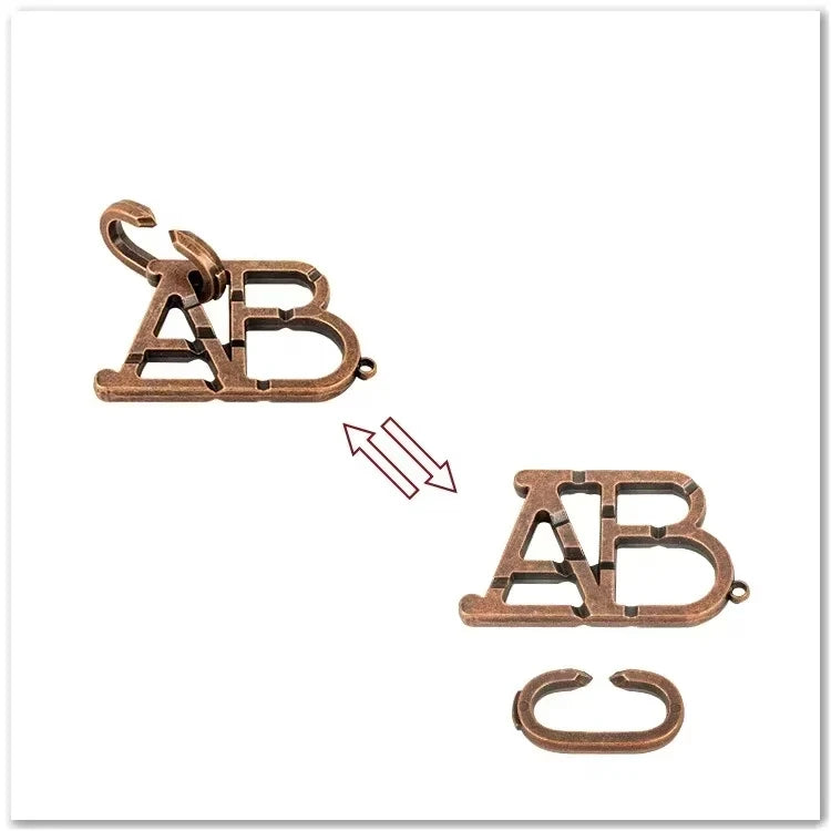 Creative Classic IQ Metal Brain Teaser Magic Baffling Puzzles Game Toys for Children Adults Funny Kids Gifts