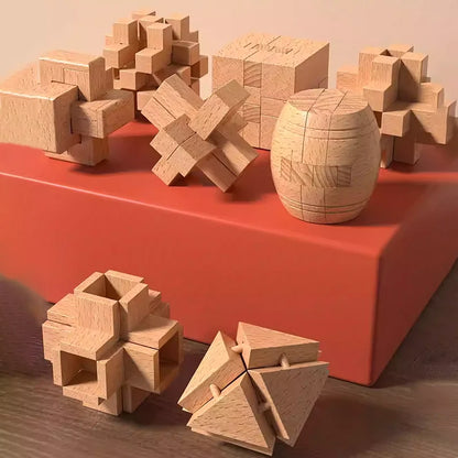 IQ Brain Teaser Kong Ming Lock Lu Ban Lock 3D Puzzle Kids Toys Baby Game Puzzle Toys Interlocking Educational Toys For Children