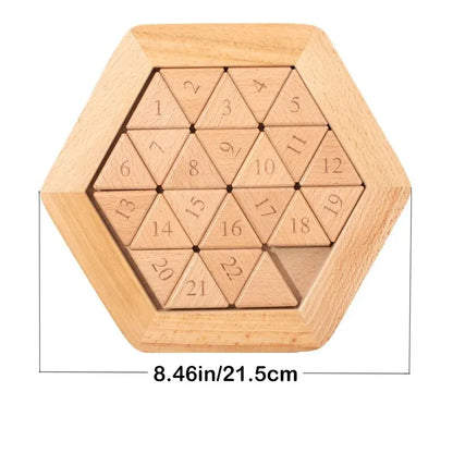 Wooden Hexagon Klotski Puzzle Hexagonal Puzzles Intelligence Toys For Kids Thinking Game Brain Teaser Toys