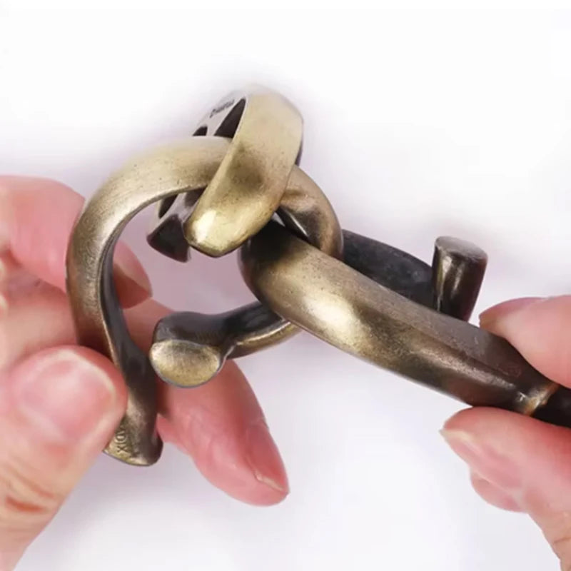 Baffling Cast Metal Brain Teasers Puzzles for Kids and Adults Unlock Interlock Game IQ Test Disentanglement Educational Toys