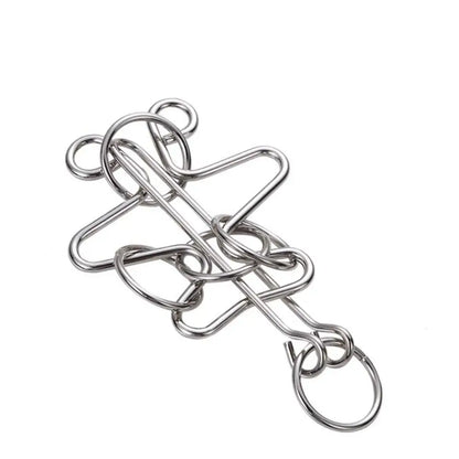 3D Metal Puzzle IQ Mind Brain Teaser Intelligence Buckle Interlock Unloop Toys Kong Ming Lock Game for Adult Kids